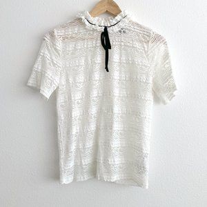 White Lace F21 Top